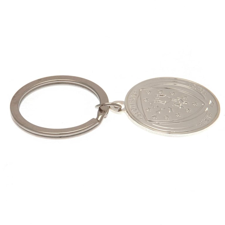 Silver Plated Scottish FA Crest Keyring - Die Stamped Metal Alloy Keychain