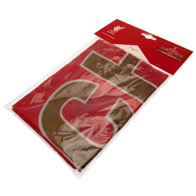 Liverpool FC Premier League Champions 100 Polyester Flag - Red Background Wall Hanging