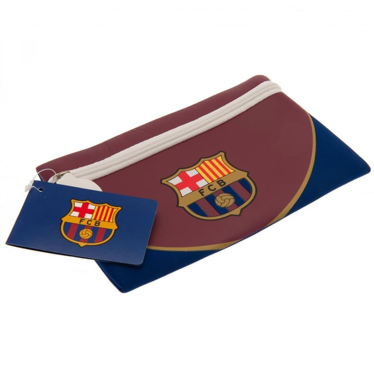 FC Barcelona Neoprene Pencil Case with Barca Crest Design and Rubber Zip Pull