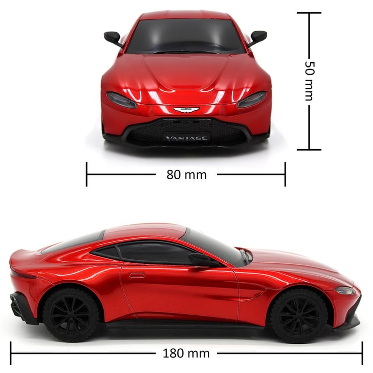 Aston Martin Vantage 1:24 Scale Radio Controlled Car with LED Headlights and Spring Suspension System