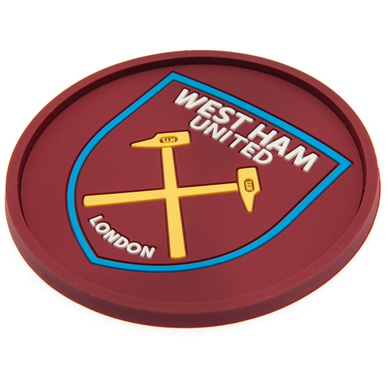 West Ham United FC Silicone Coaster - Non Slip Football Crest Home Decor Coaster
