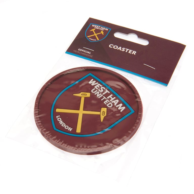 West Ham United FC Silicone Coaster - Non Slip Football Crest Home Decor Coaster