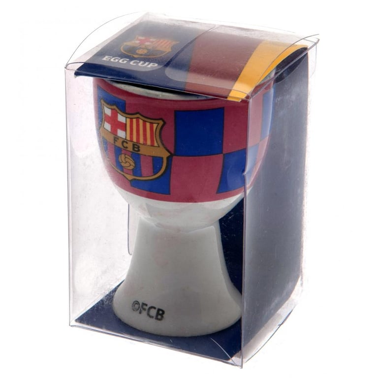 FC Barcelona Ceramic Egg Cup with Chequerboard Crest Design
