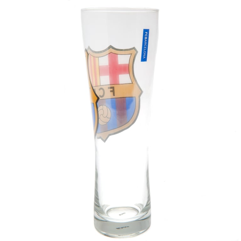 FC Barcelona Colour Crest Tall Pilsner Style Beer Glass
