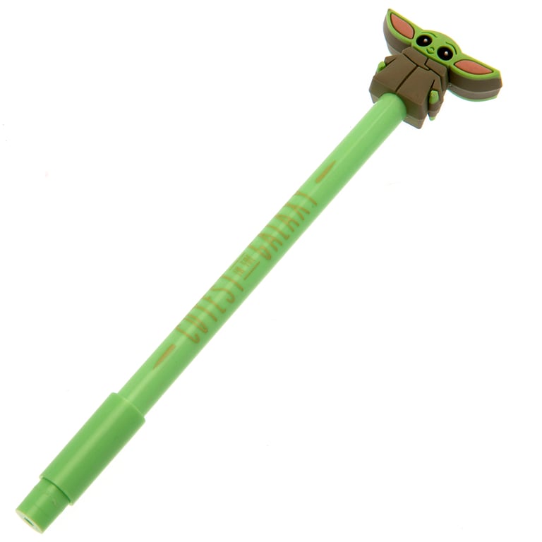 Star Wars The Mandalorian Galaxy Pen with 3D Child Topper and Black Ink Writing Utensil