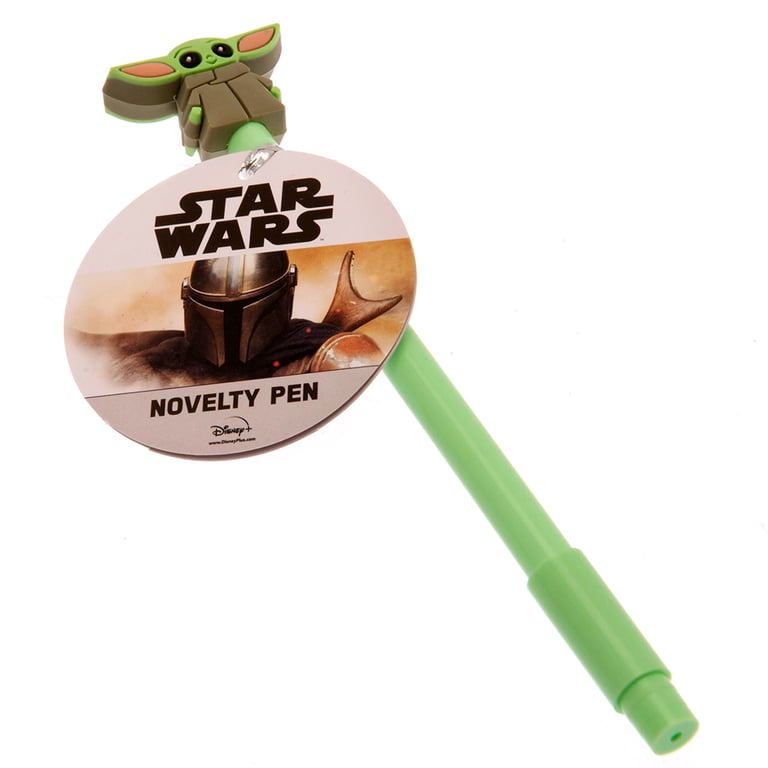 Star Wars The Mandalorian Galaxy Pen with 3D Child Topper and Black Ink Writing Utensil