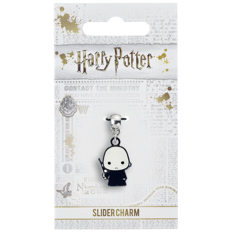 Silver Plated Chibi Voldemort Charm - Universal Sized Lord Voldemort Bracelet