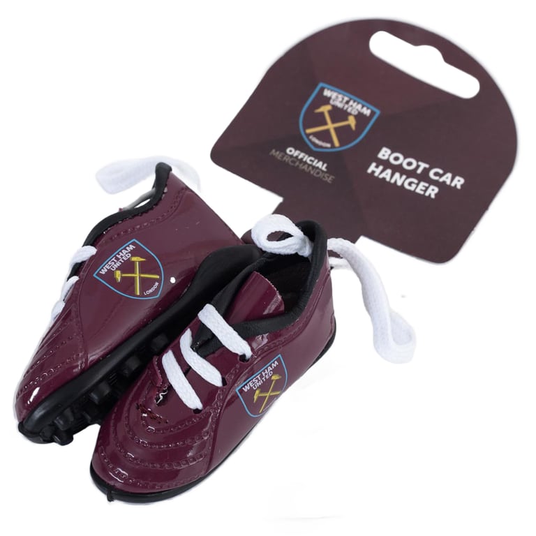 West Ham United FC Mini Football Boots - Claret Laced Boots with Hammers Crest
