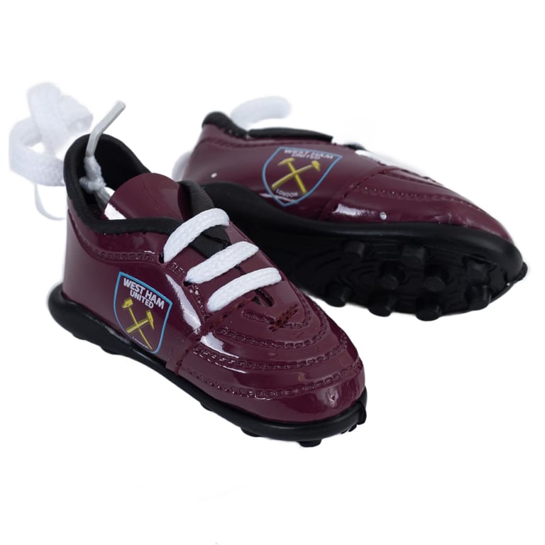 West Ham United FC Mini Football Boots - Claret Laced Boots with Hammers Crest