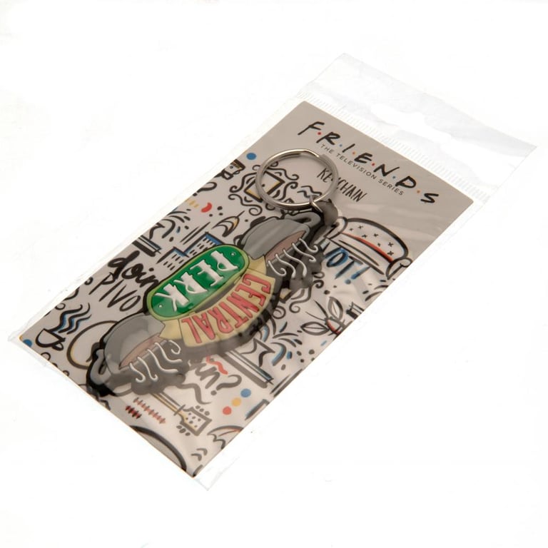 Central Perk Friends PVC Keyring - Durable and Colourful Keychain with Chain and Split Ring