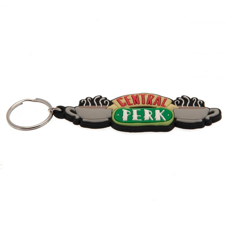 Central Perk Friends PVC Keyring - Durable and Colourful Keychain with Chain and Split Ring