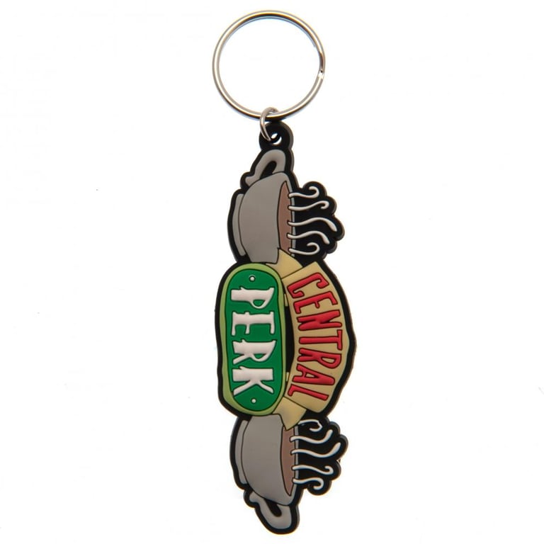Central Perk Friends PVC Keyring - Durable and Colourful Keychain with Chain and Split Ring