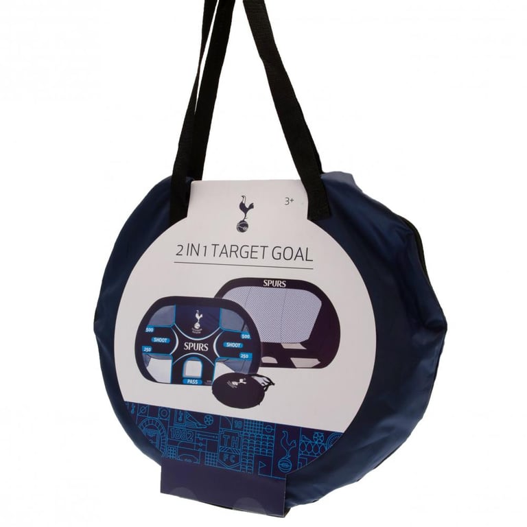 Tottenham Hotspur FC Pop Up Target Goal - Portable Football Training Target with Ground Pegs and Carry Bag