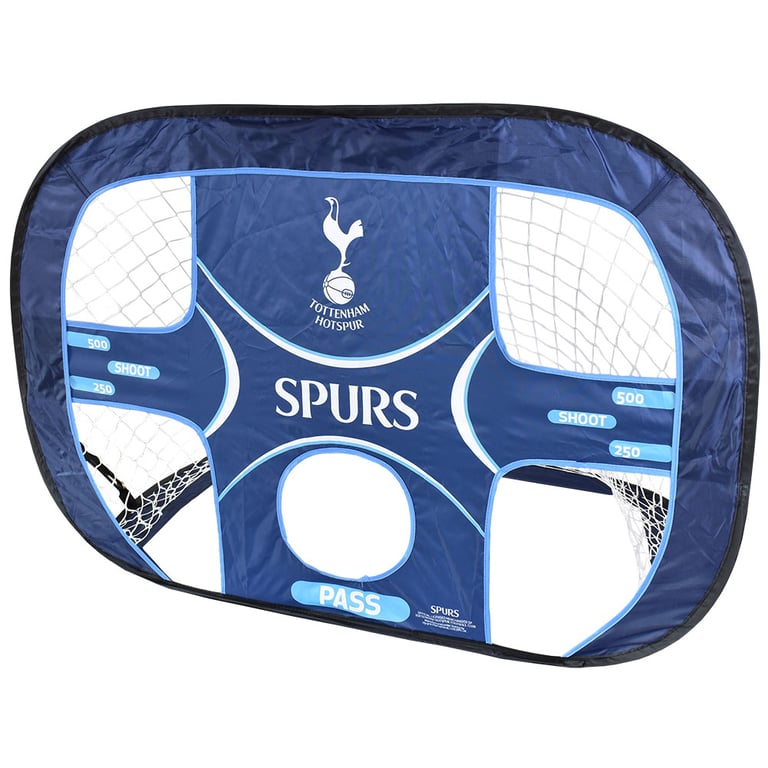 Tottenham Hotspur FC Pop Up Target Goal - Portable Football Training Target with Ground Pegs and Carry Bag