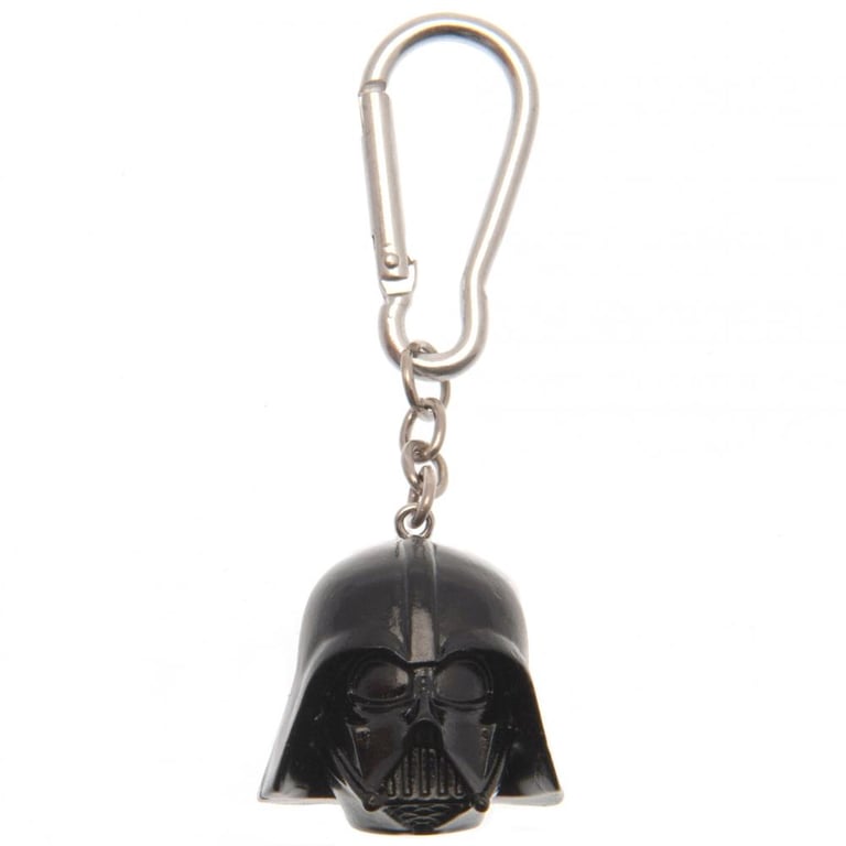 Darth Vader 3D Polyresin Star Wars Collectible Keychain with Chain and Carabiner Clip