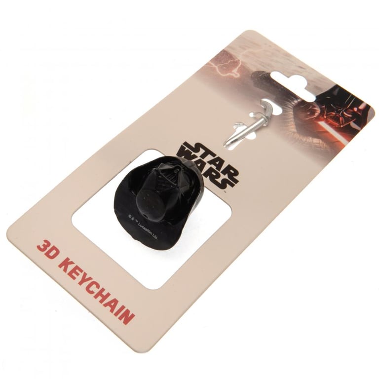 Darth Vader 3D Polyresin Star Wars Collectible Keychain with Chain and Carabiner Clip