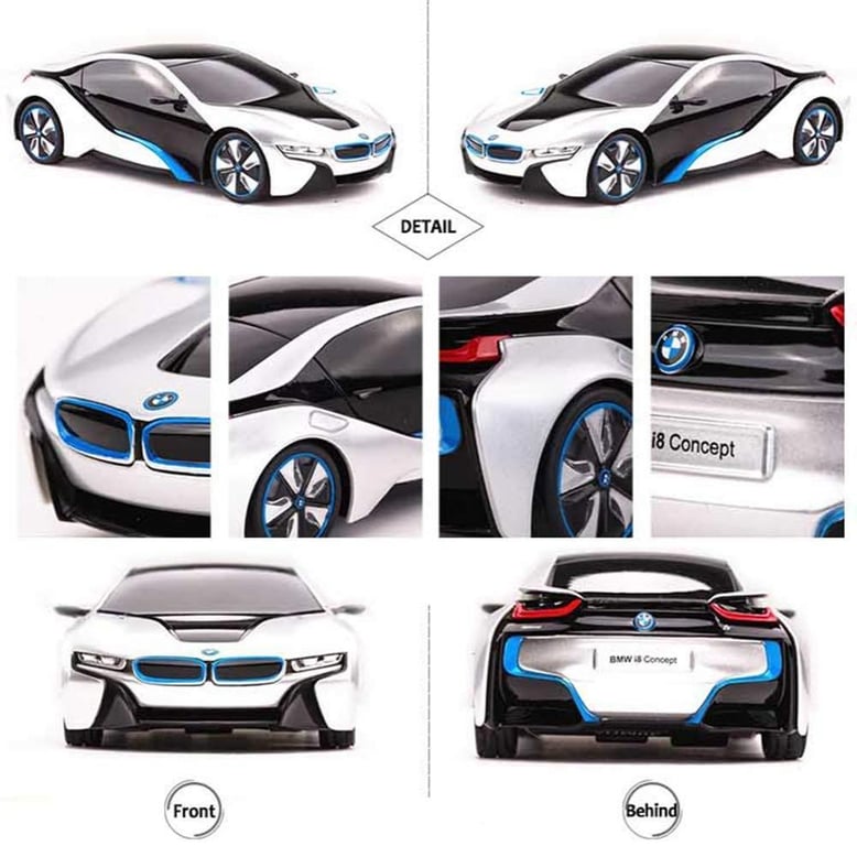 BMW i8 1:24 Scale Radio Controlled Car with Spring Suspension and Multi Direction Driving