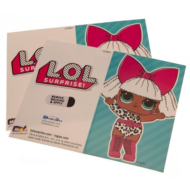 L.O.L. Surprise Gift Wrap - Vibrant Character-Themed Sheets & Tags, Pink Background, Party Supplies