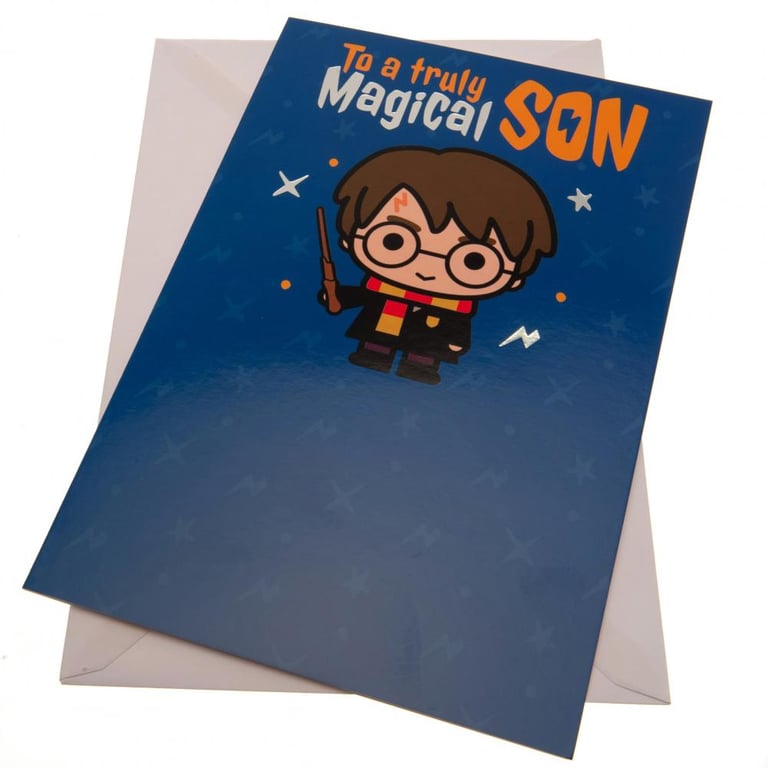 Harry Potter Chibi Birthday Card - Colourful Gloss Finish with Spectacular Message Inside
