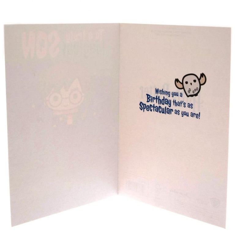 Harry Potter Chibi Birthday Card - Colourful Gloss Finish with Spectacular Message Inside
