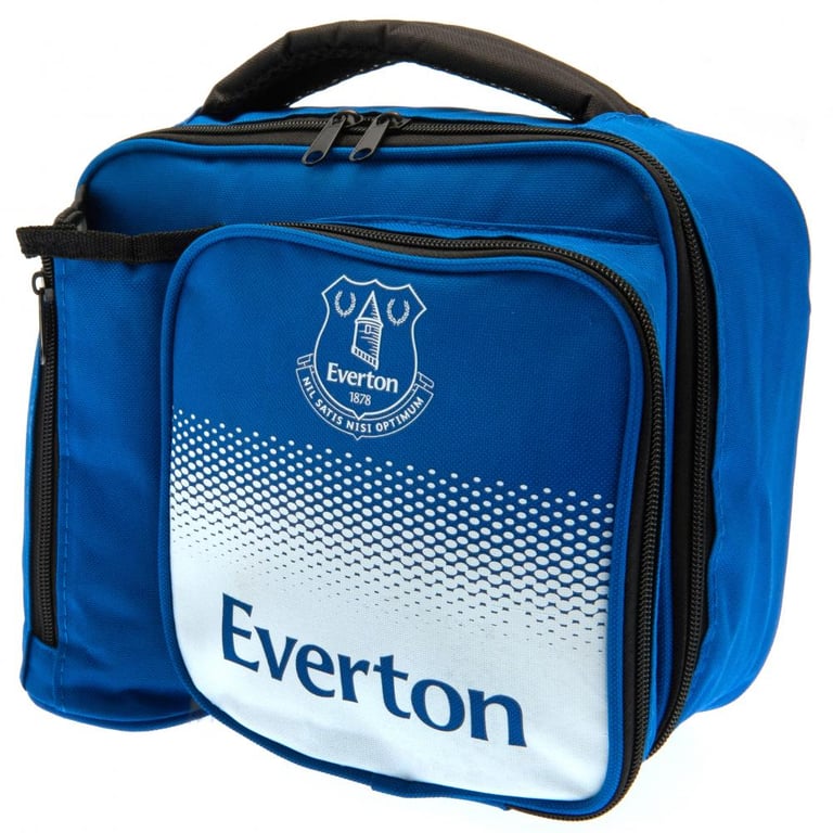 Everton FC Fade Lunch Bag - Insulated Football Club Design with Double Zipped Compartments and Carry Handle