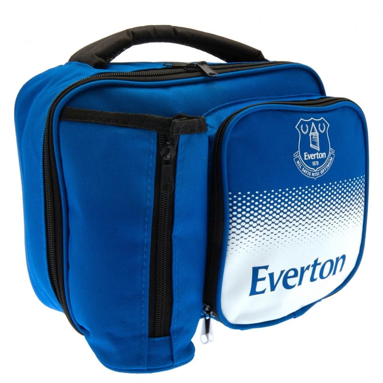 Everton FC Fade Lunch Bag - Insulated Football Club Design with Double Zipped Compartments and Carry Handle