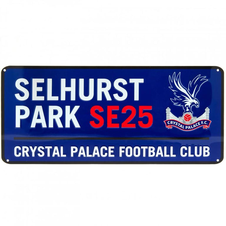 Crystal Palace FC Colour Street Sign - Metal Wall Sign, Home Decor, Selhurst Park Design