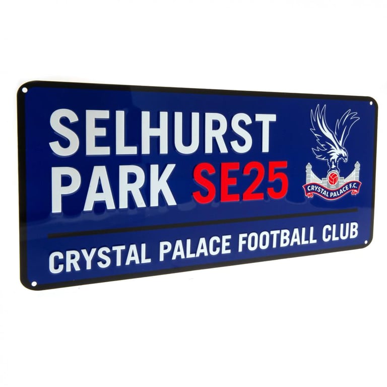 Crystal Palace FC Colour Street Sign - Metal Wall Sign, Home Decor, Selhurst Park Design