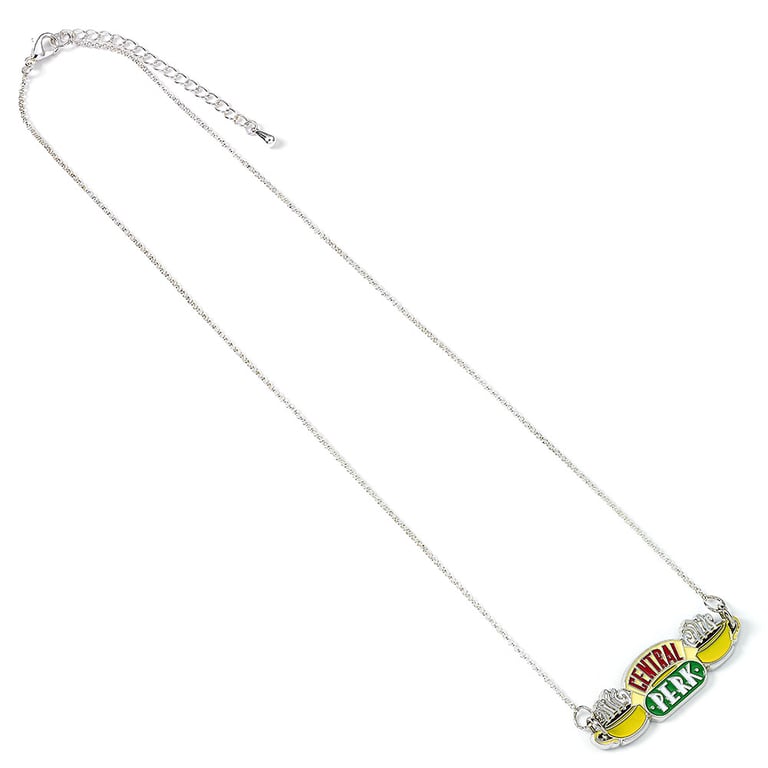 Central Perk Silver Plated Logo Charm Snake Necklace - 25 Extender Chain