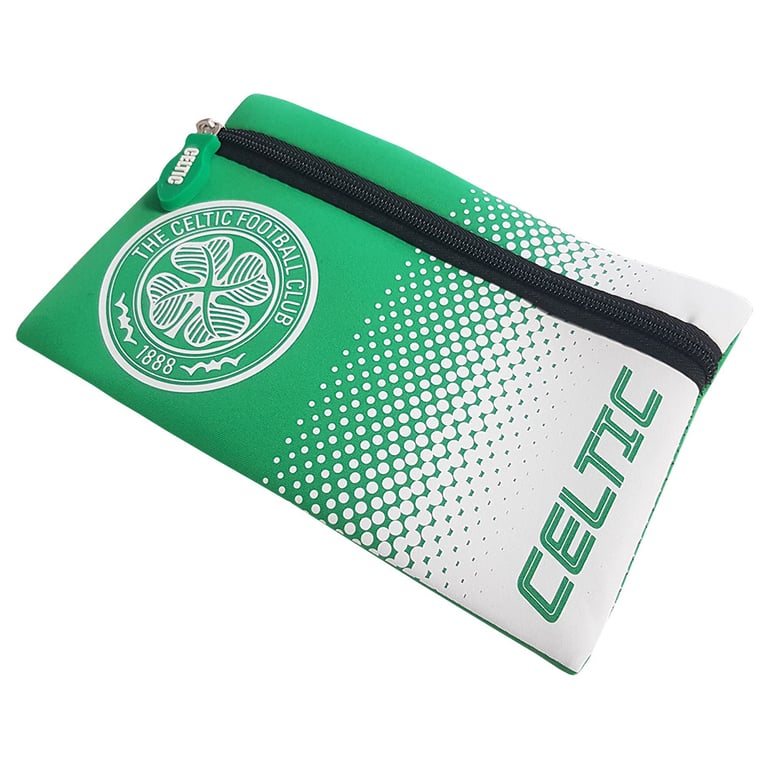 Celtic FC Neoprene Pencil Case - Full Colour Crest Design with Fade Effect