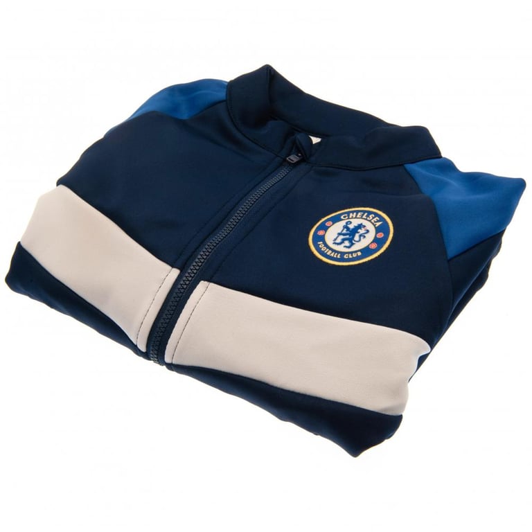 Chelsea FC Embroidered Crest Track Top - Soft Comfortable Fit
