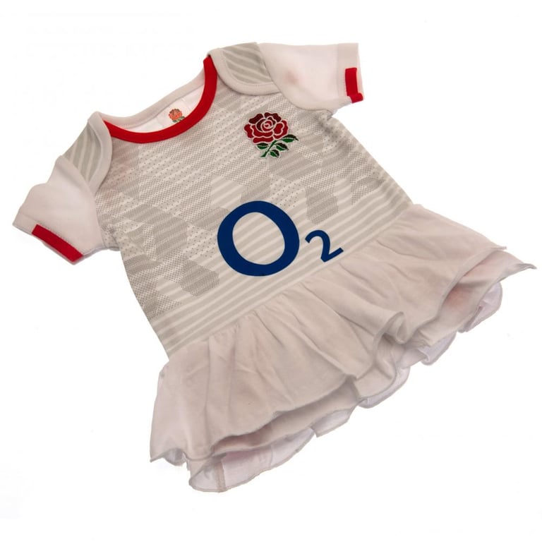 England RFU Tutu 6/9 mths Cotton Bodysuit with Embroidered Crest