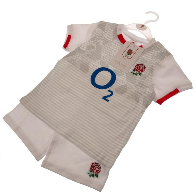England RFU Home Kit Baby Set - Soft Cotton Design with Crest Embroidery