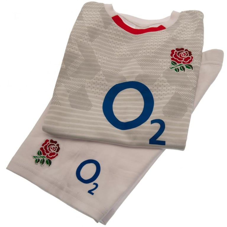 England RFU Home Kit Baby Set - Soft Cotton Design with Crest Embroidery