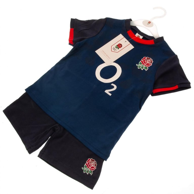 England RFU Away Kit Navy Baby Shirt & Cotton Shorts Set (6/9 mths)
