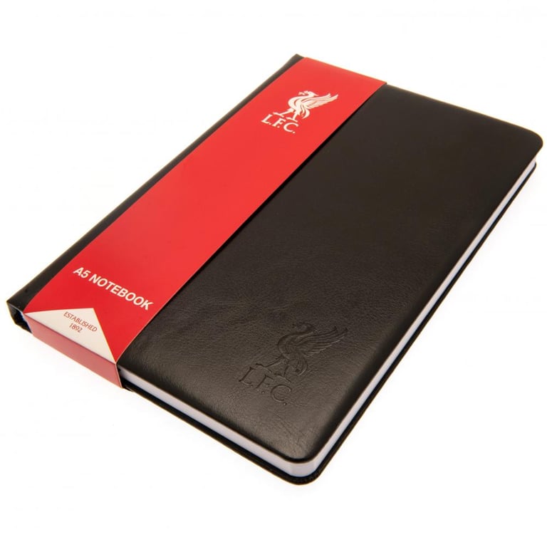 Liverpool FC Embossed Crest A5 Notebook - Ruled Pages & Bookmark Included