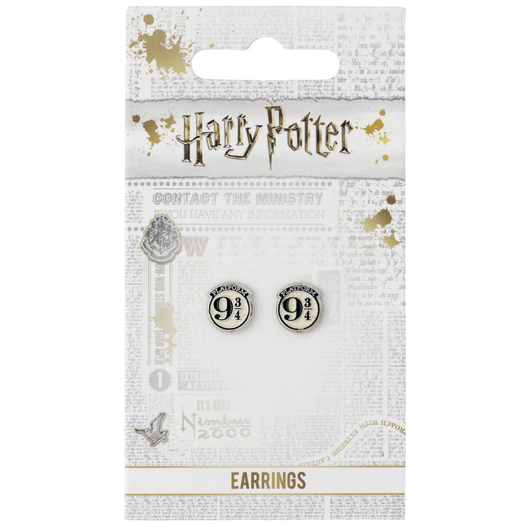 Harry Potter Silver Plated Platform 9 & 3 Quarters Stud Earrings