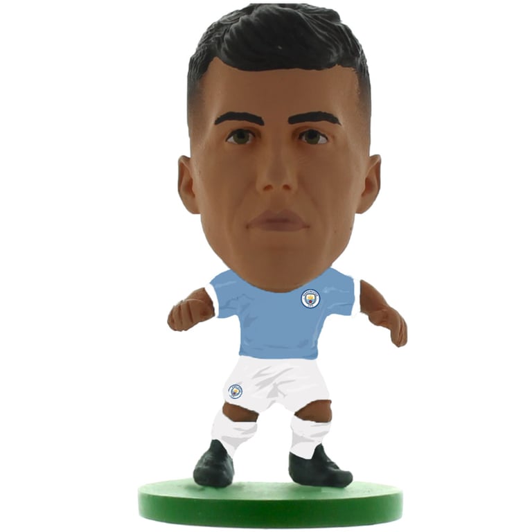 Manchester City FC Rodri SoccerStarz Collectible Figure - 5cm Tall Home Kit Edition