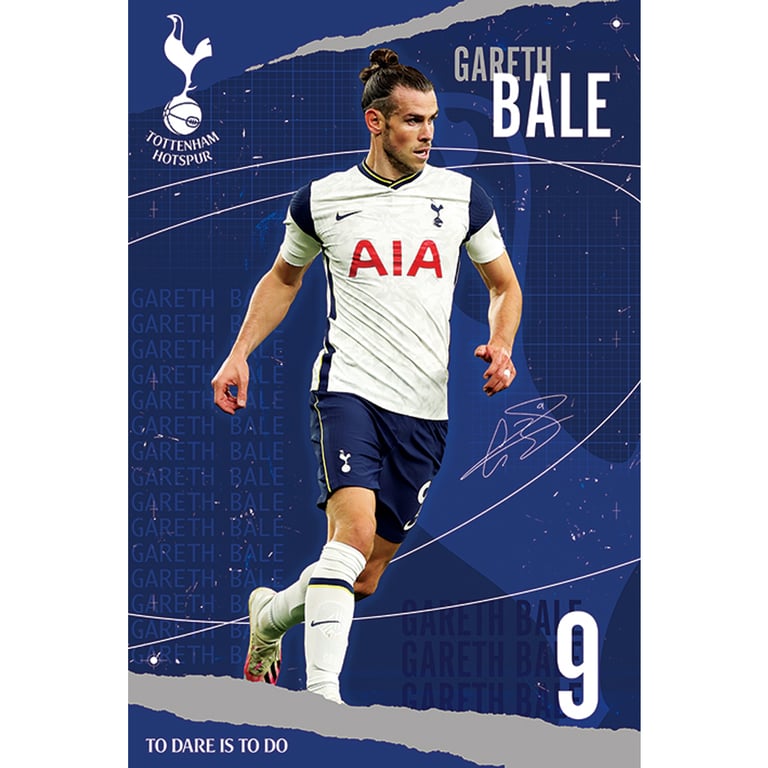 Tottenham Hotspur FC Poster - High-Quality Maxi Print of Gareth Bale on 150gsm Gloss Paper