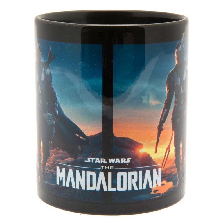 Star Wars Mandalorian Nightfall Ceramic Coffee Mug with Din Djarin Logo