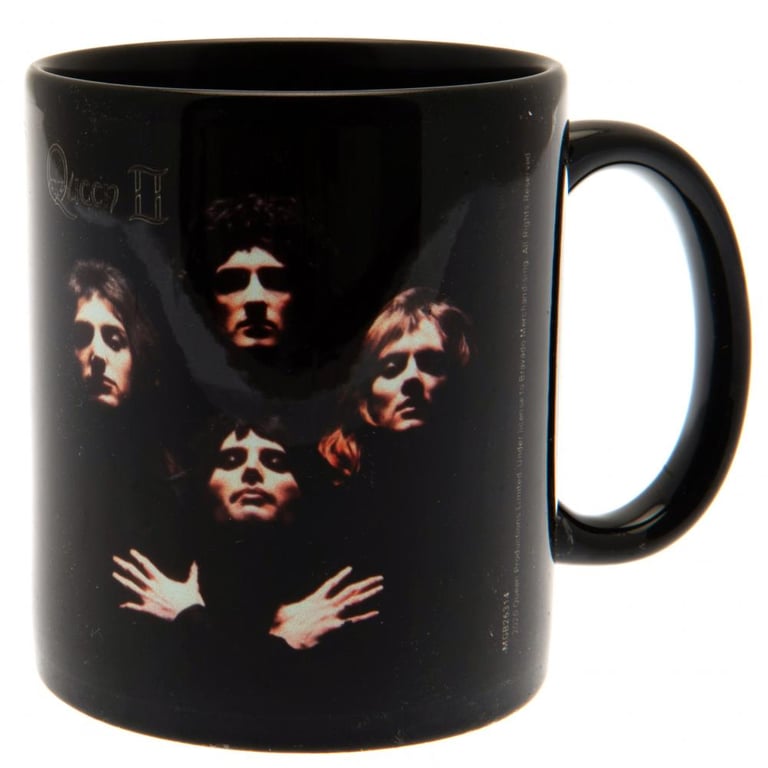 Queen II Ceramic Artwork Coffee Mug - Black Glazed Kiln Fired Finish
