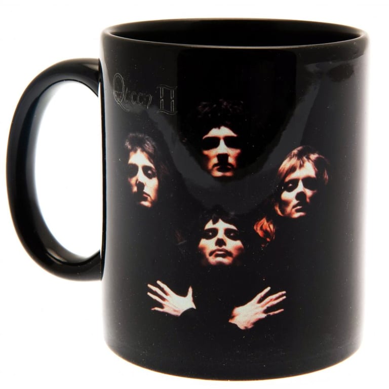 Queen II Ceramic Artwork Coffee Mug - Black Glazed Kiln Fired Finish