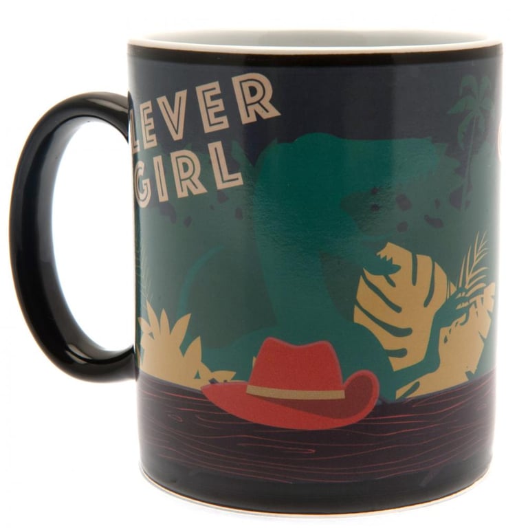 Jurassic Park Heat Changing Coffee Mug - Clever Girl Design, Heat Sensitive Ceramic Home Decor Mug