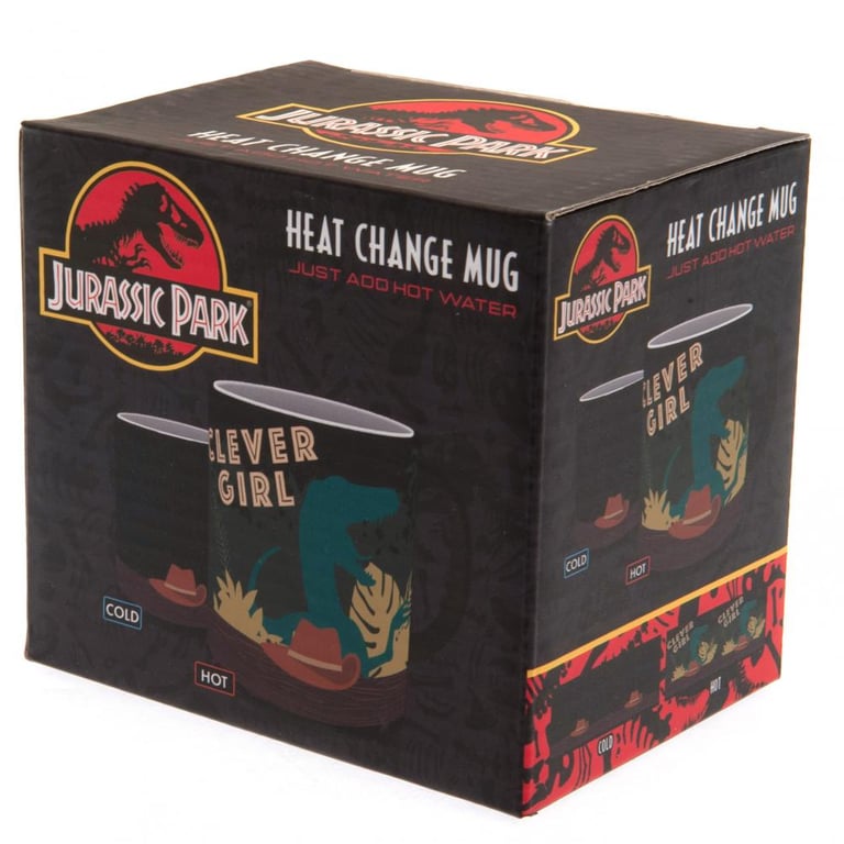 Jurassic Park Heat Changing Coffee Mug - Clever Girl Design, Heat Sensitive Ceramic Home Decor Mug