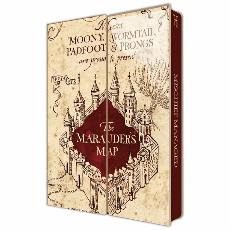 Harry Potter Marauders Map Magnetic A5 Notebook - Fold-Out Lined Pages