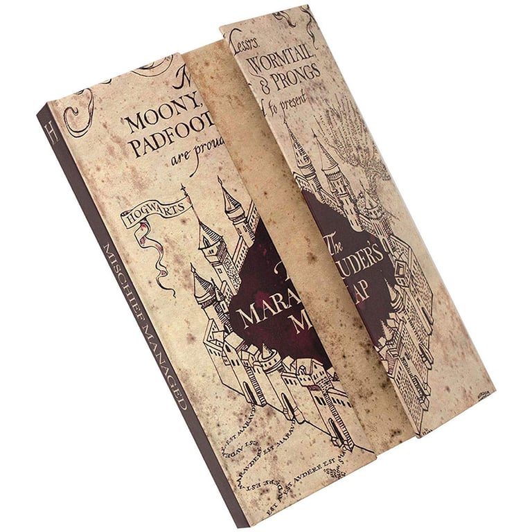 Harry Potter Marauders Map Magnetic A5 Notebook - Fold-Out Lined Pages