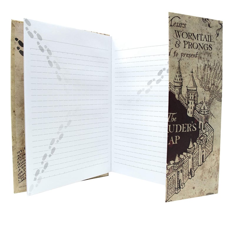 Harry Potter Marauders Map Magnetic A5 Notebook - Fold-Out Lined Pages