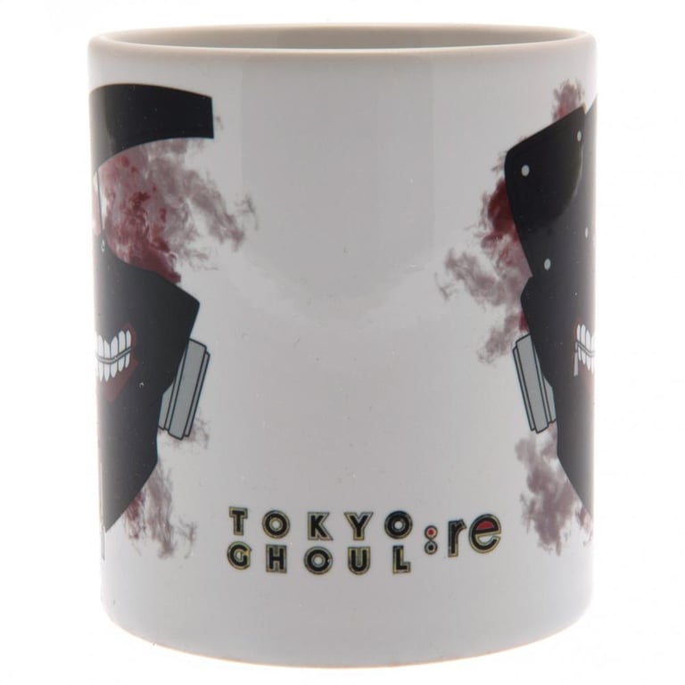 Tokyo Ghoul RE Ceramic Mug with Manga Art Mask Design - White Handle