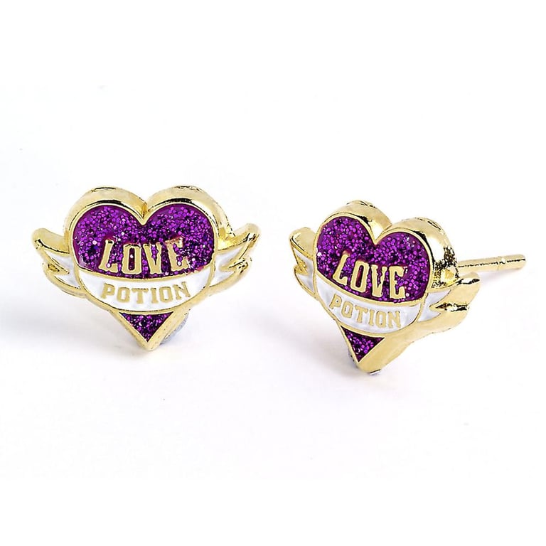 Harry Potter Gold Plated Love Potion Stud Earrings - Detailed Design Jewelry
