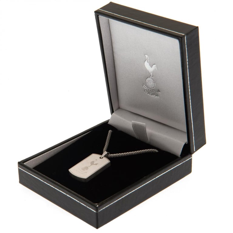 Tottenham Hotspur FC Icon Dog Tag & Stainless Steel Chain with Engraved Crest